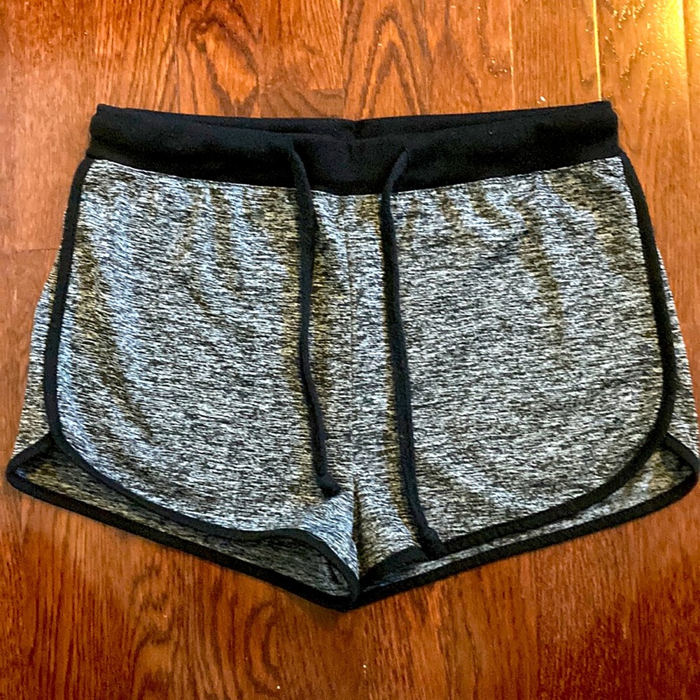 Grey Athletic Dolphin Shorts drawstring waist